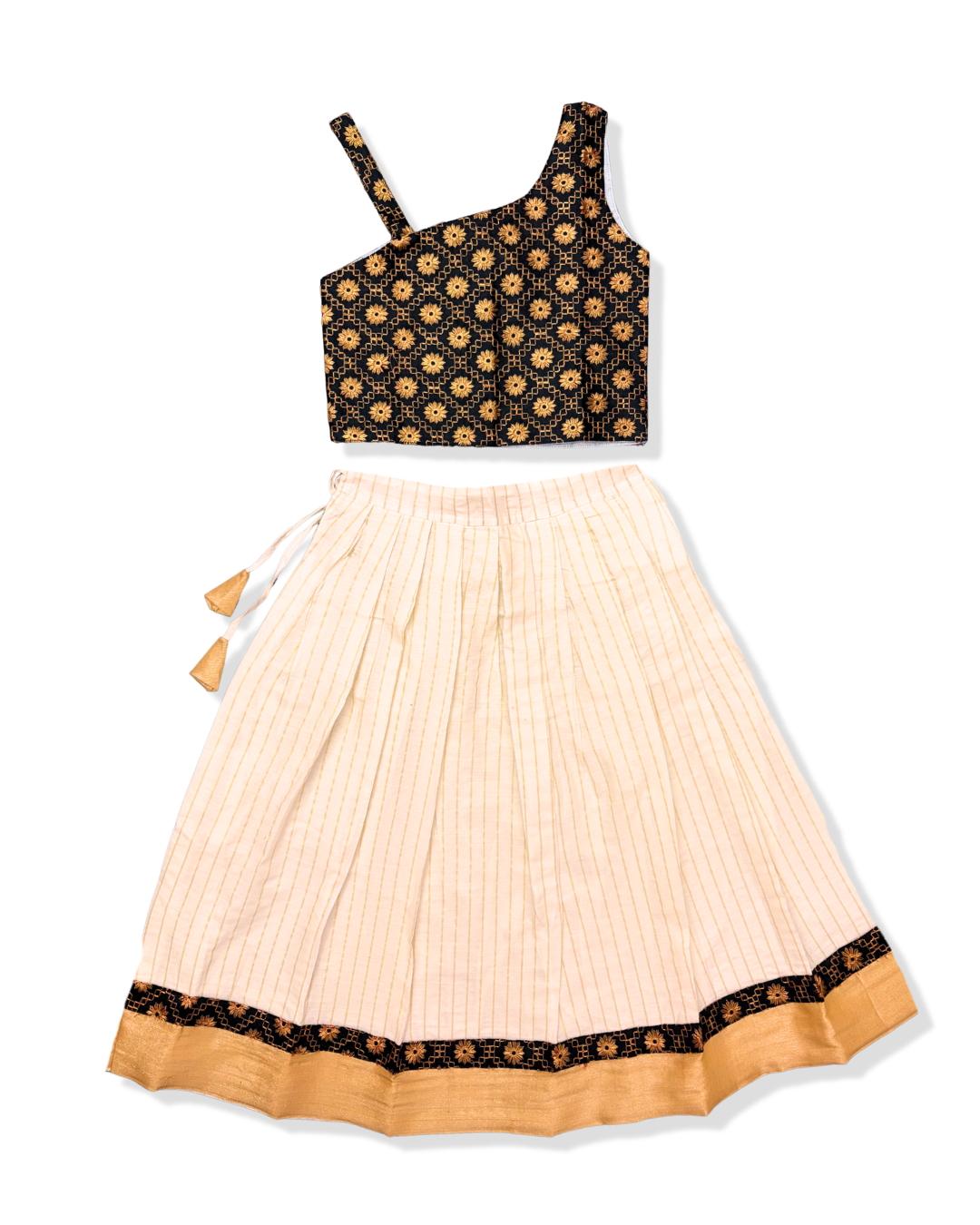 Contemporary Onam Skirt & Top Set