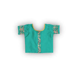 Skirt & Top Set for Girls: Traditional Onam Attire From NutsClothing | Peacock Green | Gold | Red | For Ages 6 Months to 7 Years