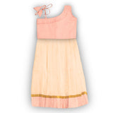 Skirt & Top Set for Girls: Traditional Onam Attire From NutsClothing | Rani Pink | Lavender | Green | Blue | For Ages 6 Months to 7 Years