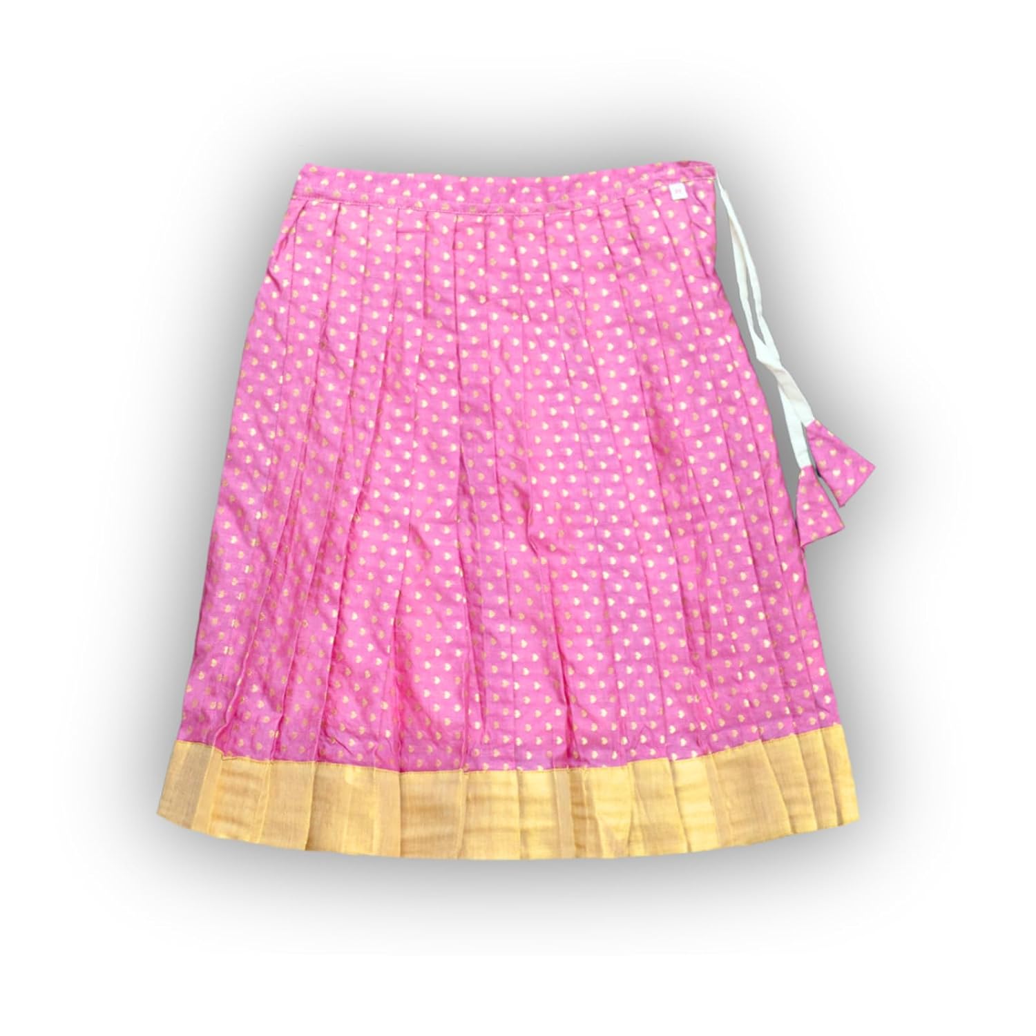 Skirt & Top Set for Girls: Traditional Onam Attire From NutsClothing | Rani Pink | Lavender | Green | Blue | For Ages 6 Months to 7 Years
