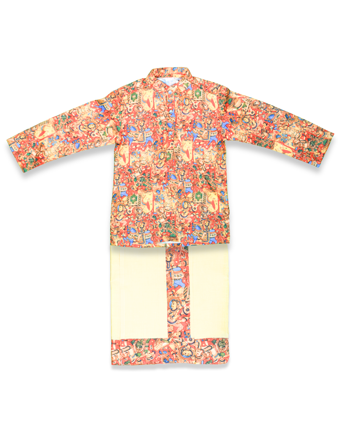 The Mural Art Kurta & Mundu