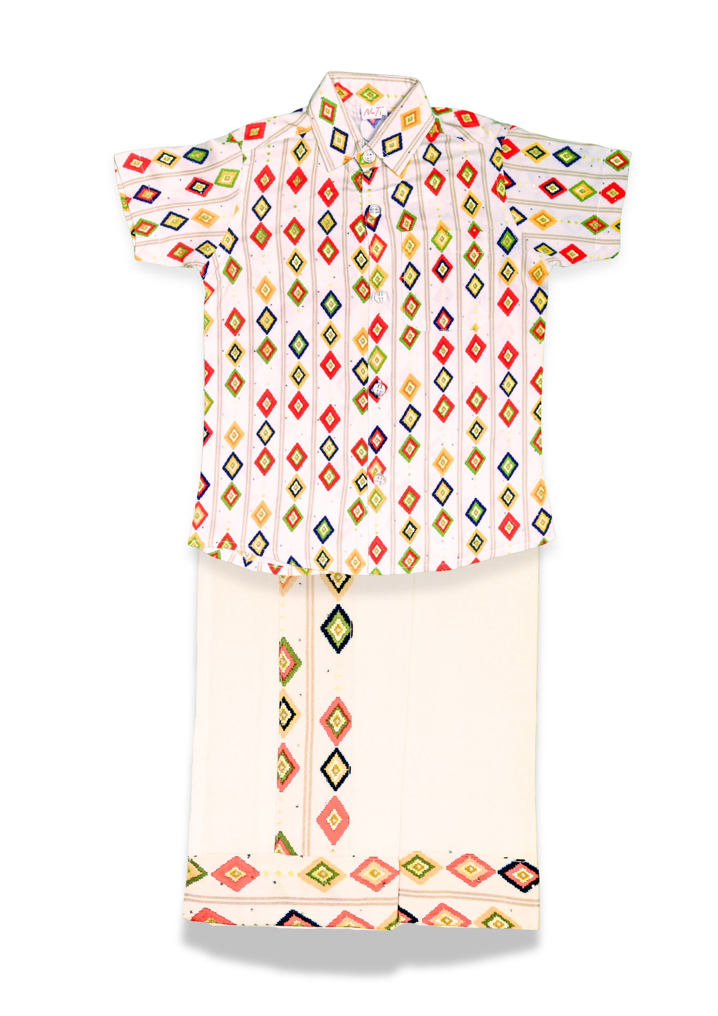 The Medallion Print Kurta & Mundu