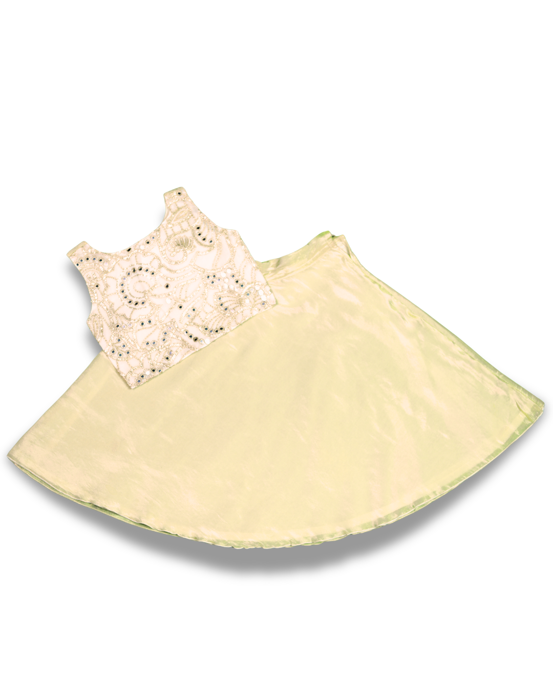 Cream Embellished Bodice Skirt Set
