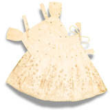 Cream Gold Sequin Embroidered Skirt Set