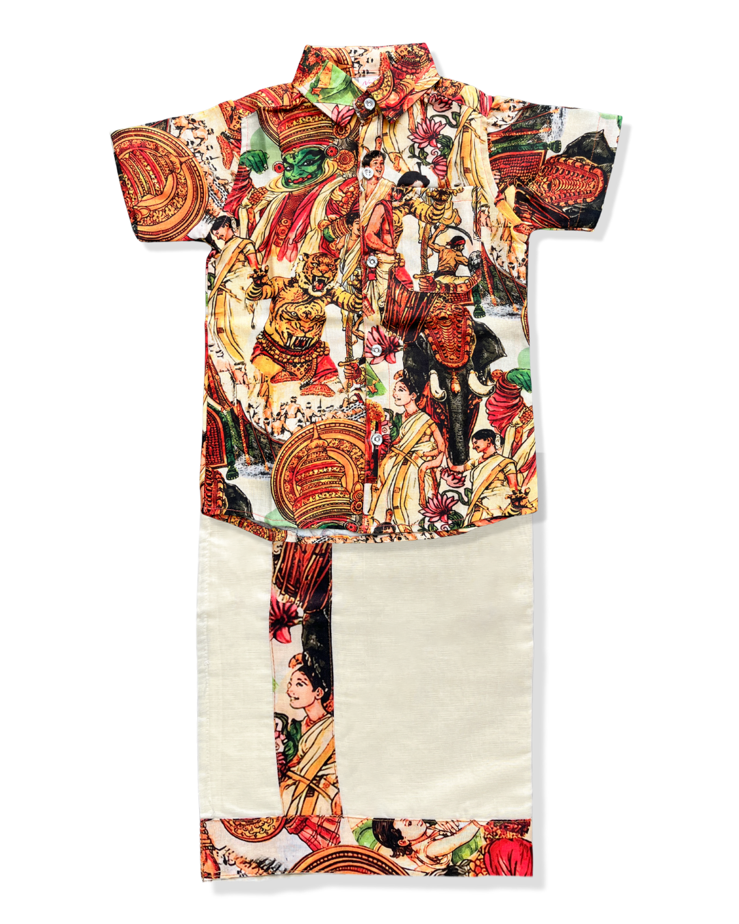 Kerala Heritage Shirt & Mundu Set