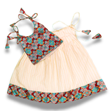 Medallion Print Halter Skirt Set