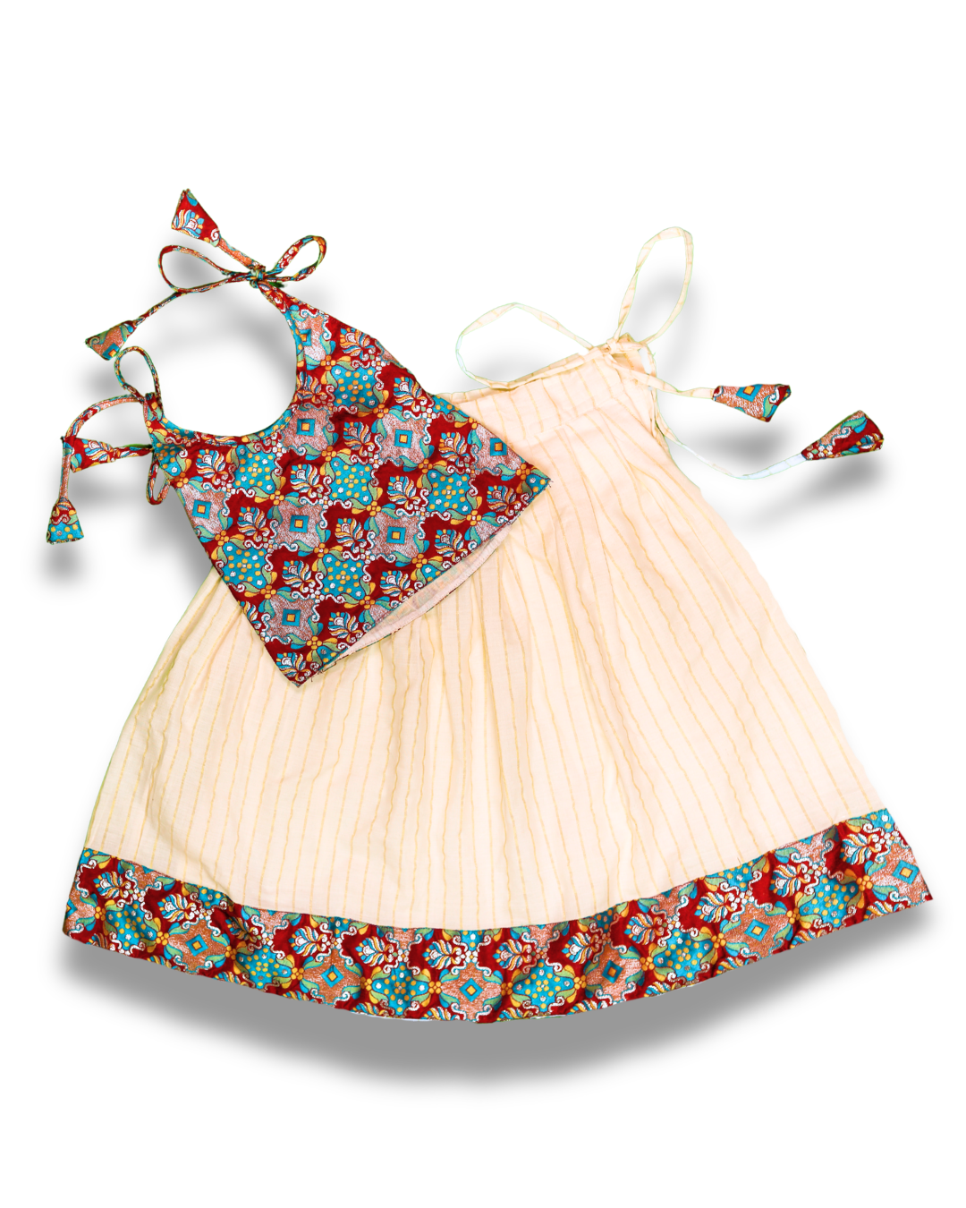 Medallion Print Halter Skirt Set